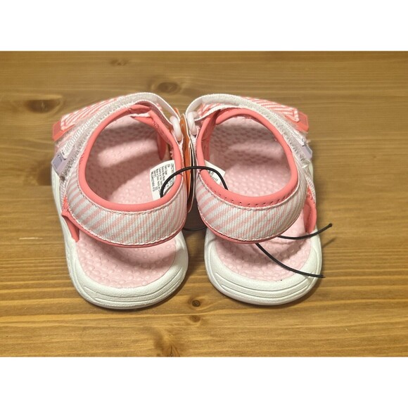 Wonder Nation Infant Toddler Girls Size 5 Sandals Pink Stripe Adjustable NWT - Picture 3 of 8